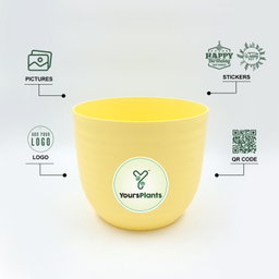 Verona Plants Pot for Home & Office Decor {Pack of 2} Yellow