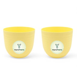 Verona Plants Pot for Home & Office Decor {Pack of 2} Yellow