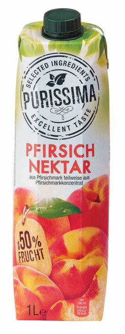 Nectar piersici 50% 1L, Purissima