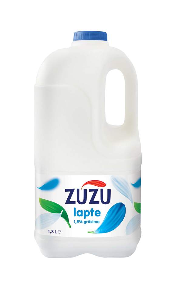 Lapte semidegresat 1,5%, 1,8L, Zuzu
