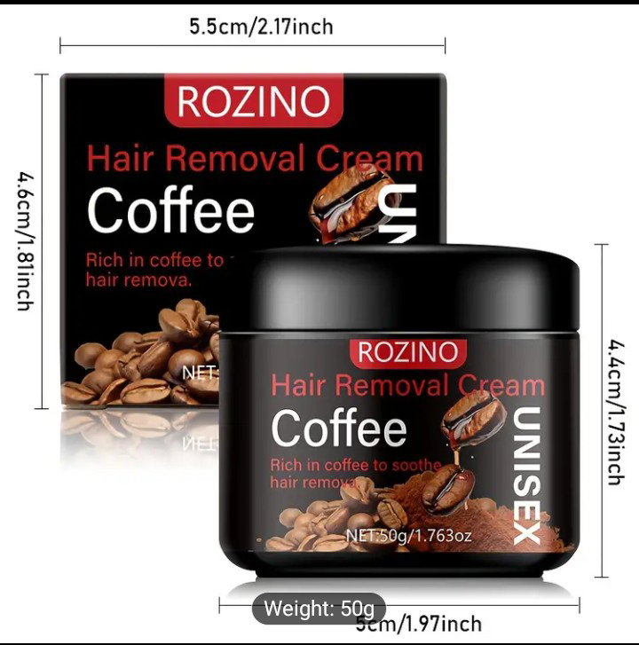 Coffee hair removal cream