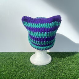 Striped Cat Ear Beanie