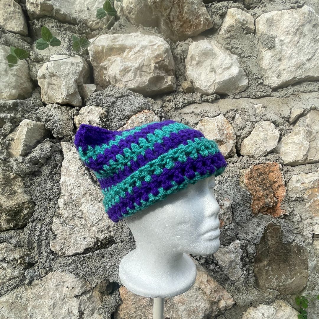 Striped Cat Ear Beanie_3