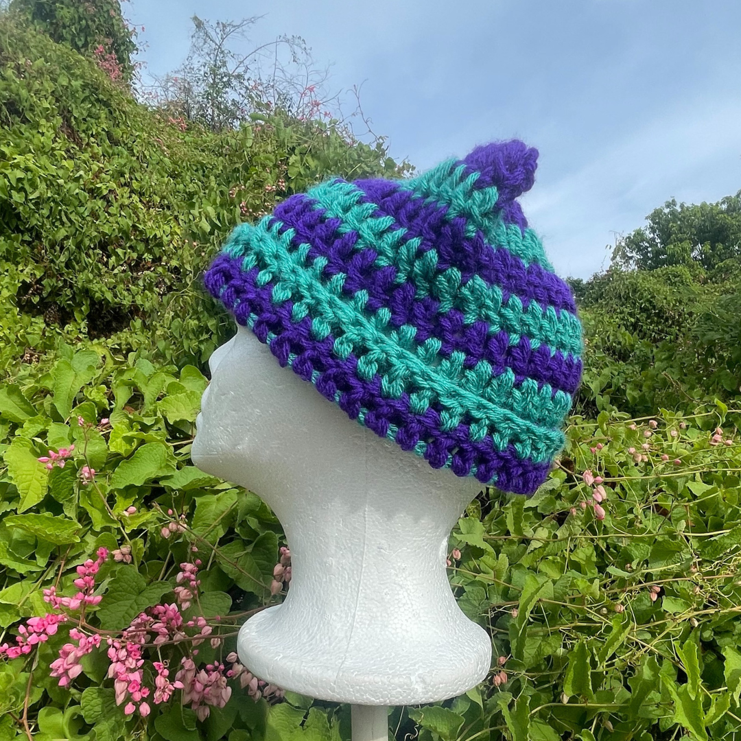 Striped Cat Ear Beanie_0