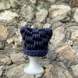 Checkered Cat Ear Beanie