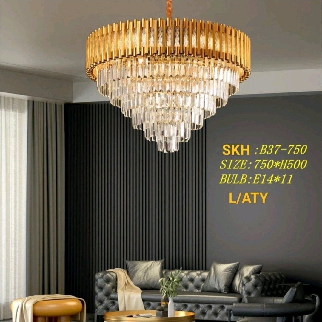 Lampu gantung kristal minimalis B37/75cm_0