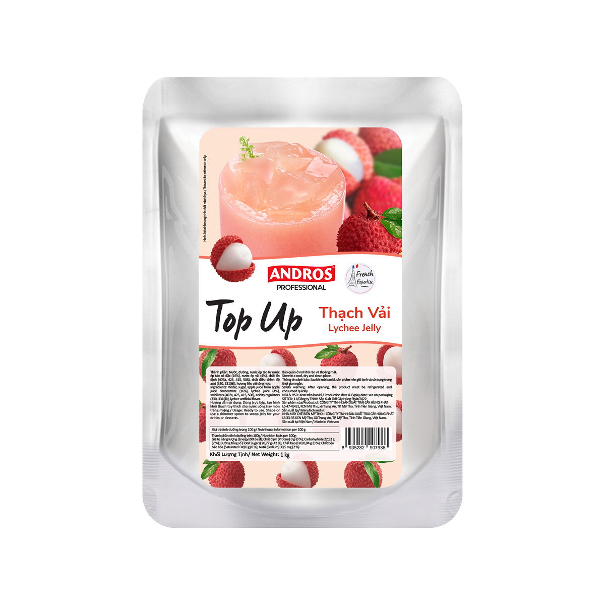 Andros Lychee Top Up Jelly 1kg_0