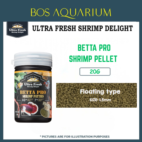 Ultra Fresh Shrimp Delight BETTA PRO SHRIMP PELLET  60ML/20G_0