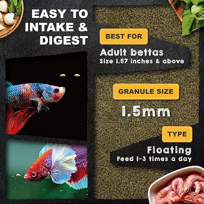 Ultra Fresh Shrimp Delight BETTA PRO SHRIMP PELLET  60ML/20G_4