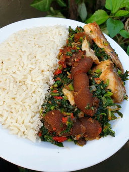 Riz sauce légume (feuille) - MAMAN OLIVIA