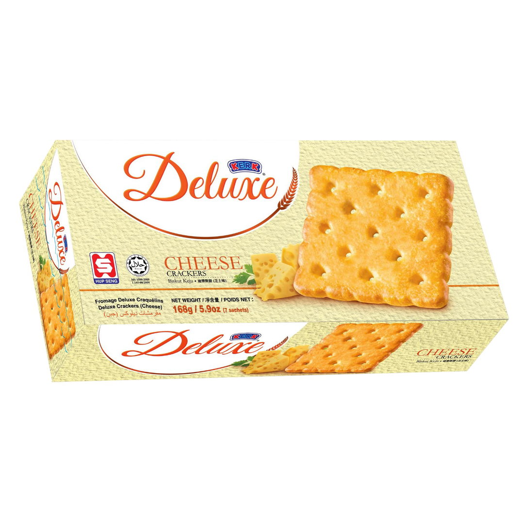 DELUXE CHEESE FLAVOURED CRACKERS 168G