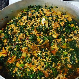 Sauce Légume Amanvivè - Pâte Noire/Pâte Blanche/Agbéli/Akassa - CHEZ DEDE