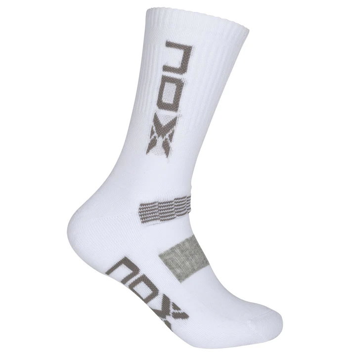 NOX Men's MC White Socks (Grey Logo)