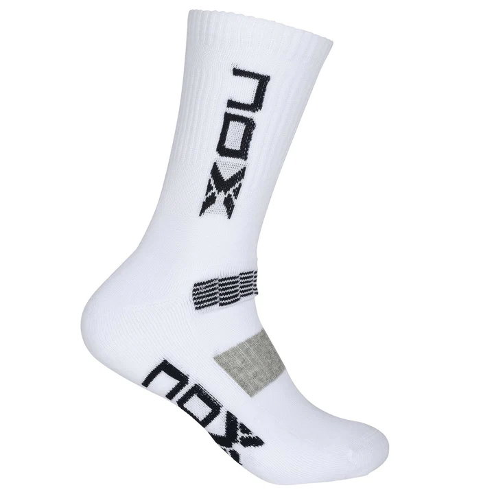 NOX Men's MC White Socks (Blue Logo)_0