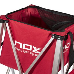 NOX Foldable Ball Basket With Wheels, Red