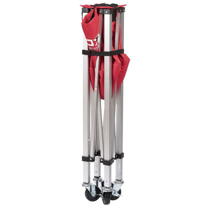NOX Foldable Ball Basket With Wheels, Red_3