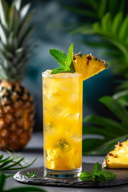 Thé vert à au fruit de la passion et a l'ananas
