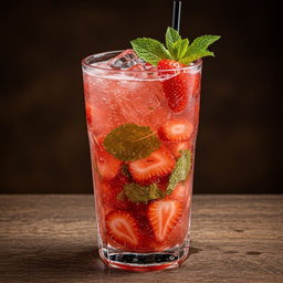 Thé vert a la fraise