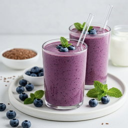 Milkshakes a la myrtille