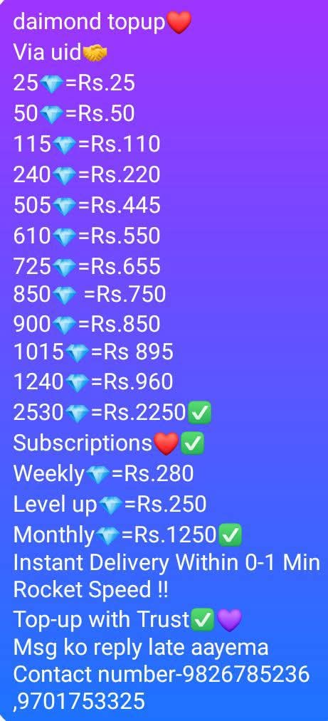 Free fire topup Nepal 