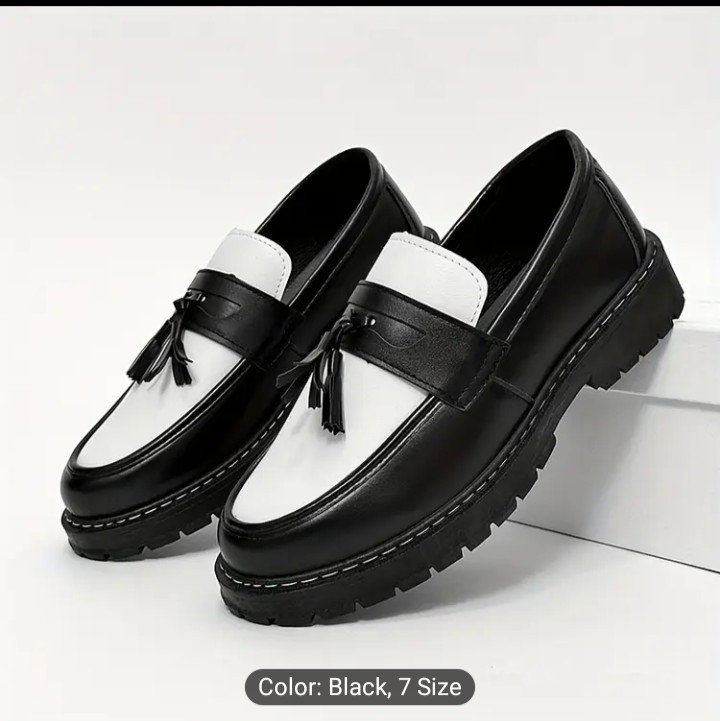 Quality leather black shoe_0