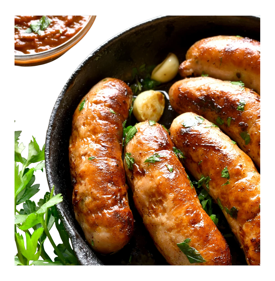 Sizzle & Spice Sausage - Feta & Cilantro (Thick) (500g (est)) / Sizzle & Spice Salchicha de Cerdo con Queso Feta y Cilantro (Gruesa) (500g (est))_0