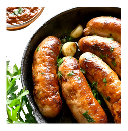 Sizzle & Spice Sausage - Feta & Cilantro (Thick) (500g (est)) / Sizzle & Spice Salchicha de Cerdo con Queso Feta y Cilantro (Gruesa) (500g (est))