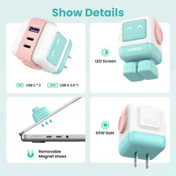 UGREEN Uno Charger 65W (Cyan)