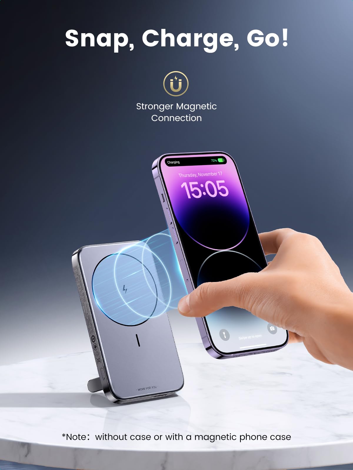 UGREEN Foldable Kickstand Magnetic Battery | 10000mAh_2