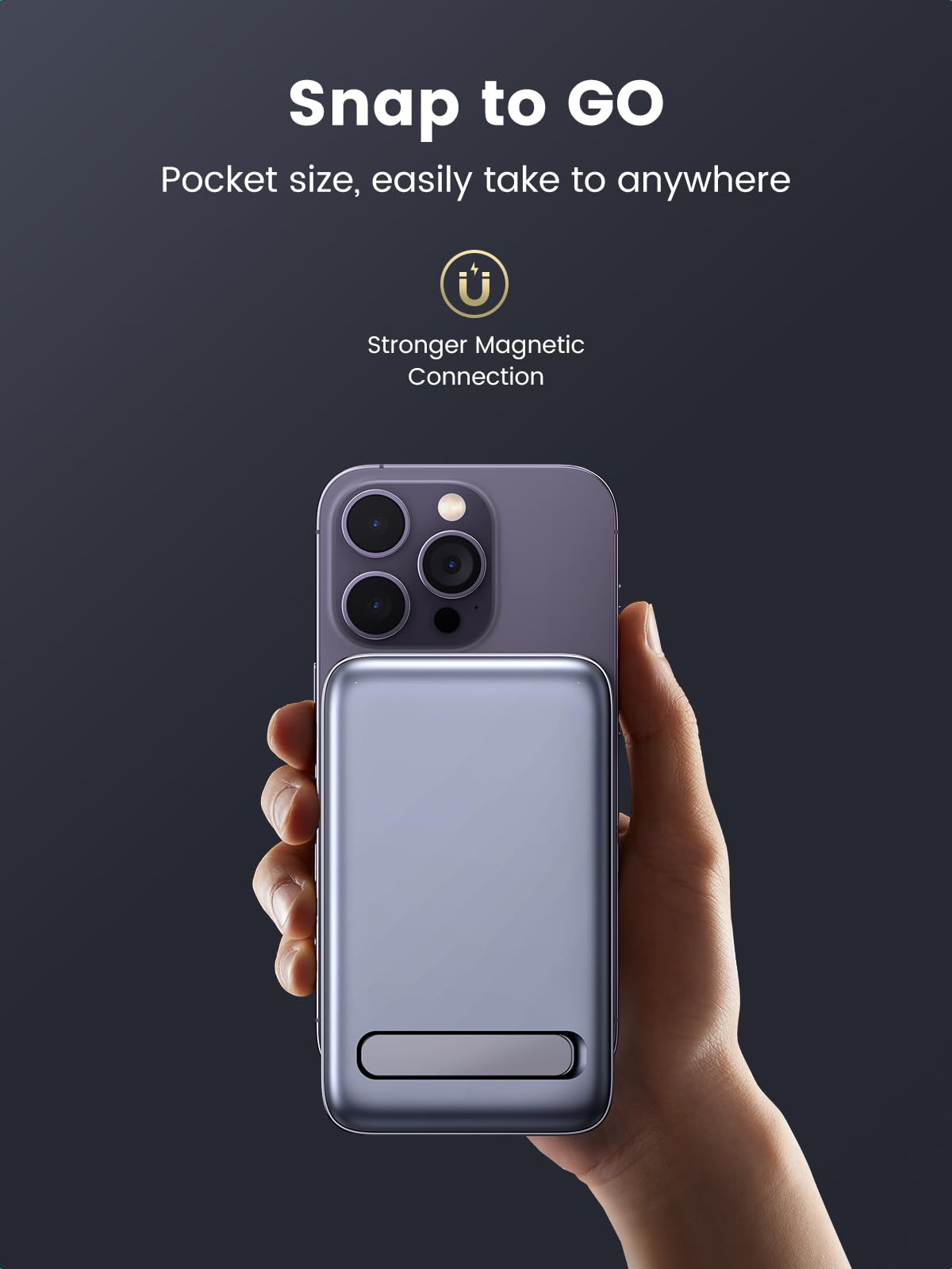 UGREEN Foldable Kickstand Magnetic Battery | 10000mAh_1