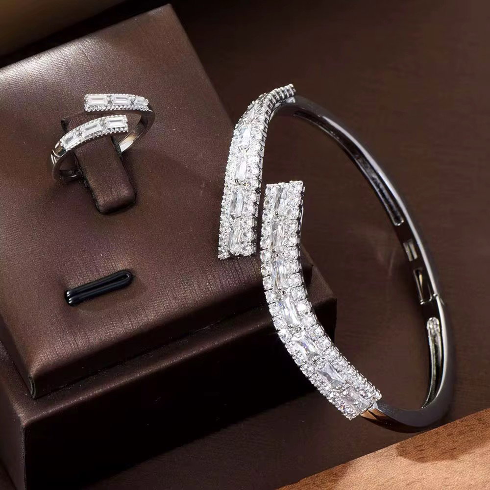 Zirconia Bangle-Ring Set_0