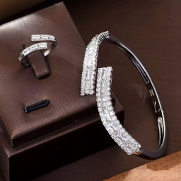 Zirconia Bangle-Ring Set