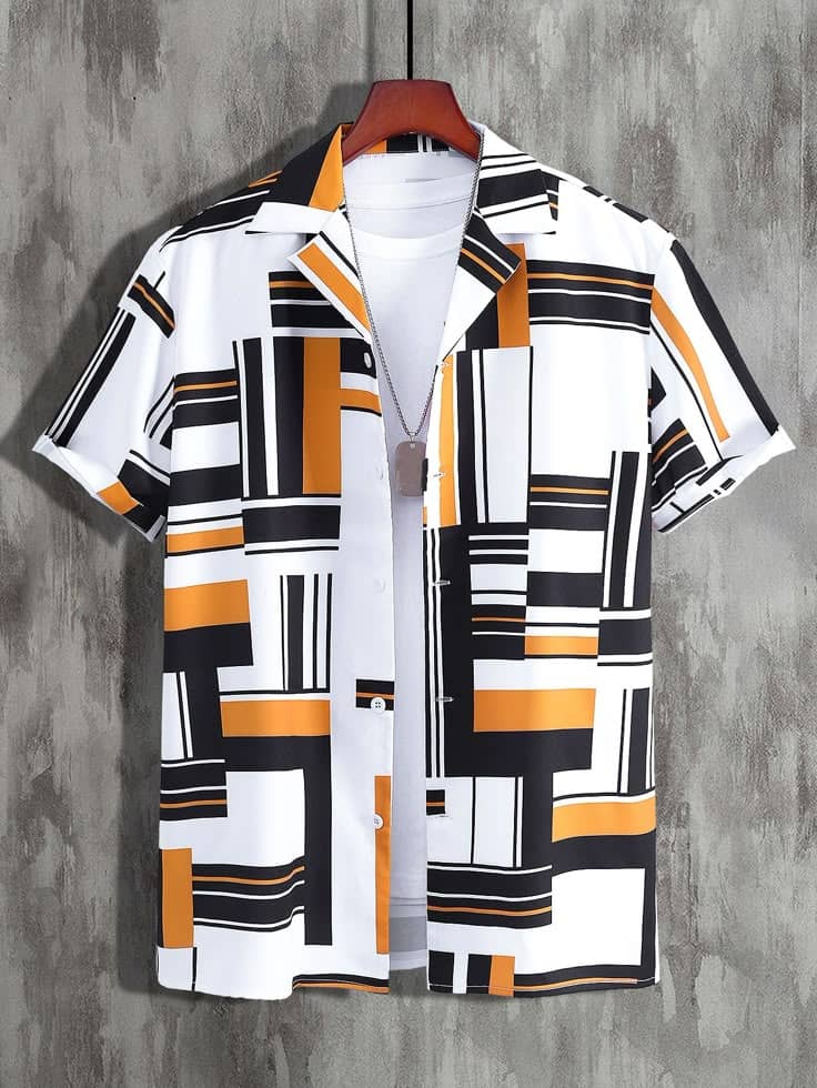 Chemise Graphique Rétro Chic_0
