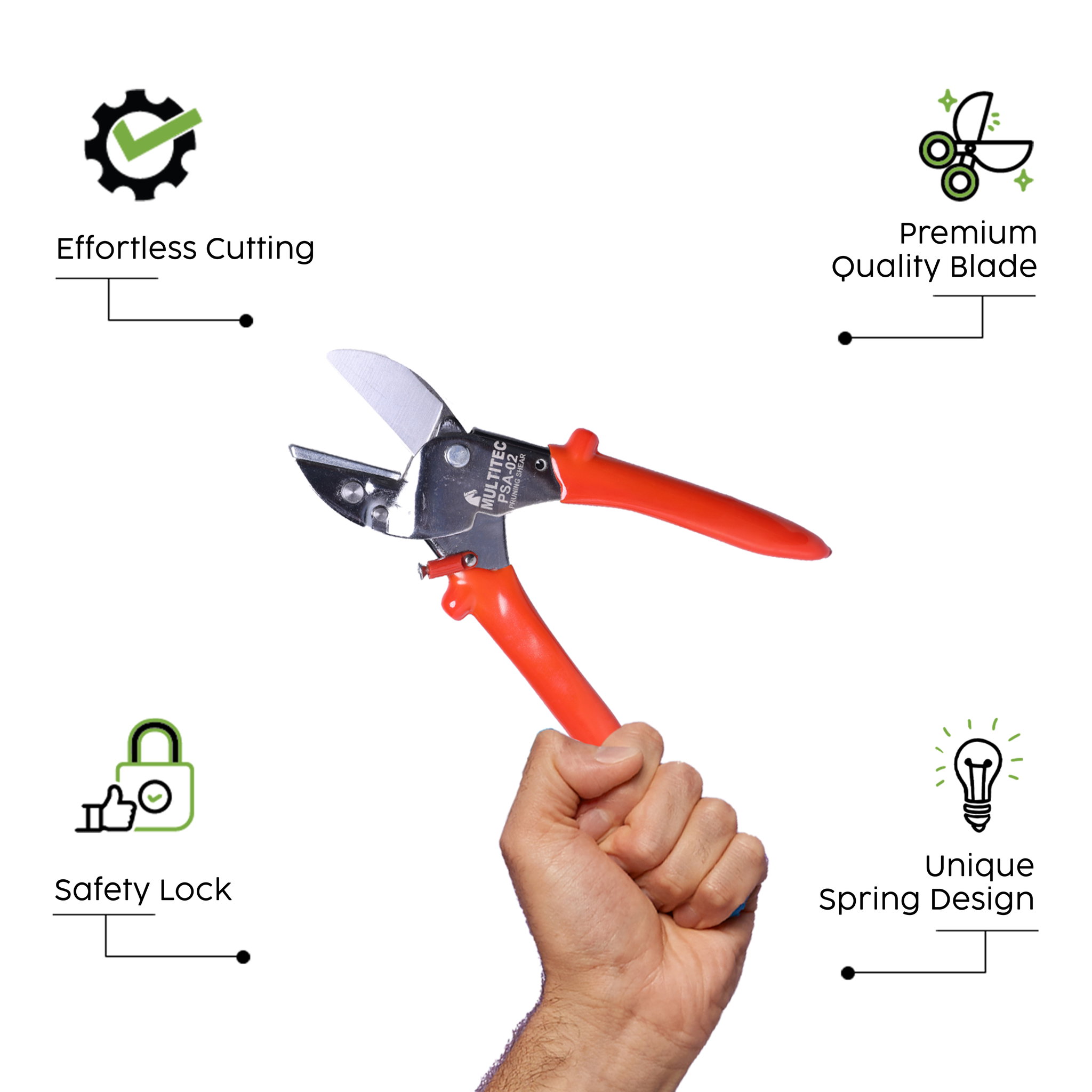 Anvil Pruning Shear Orange -PSA 02_2