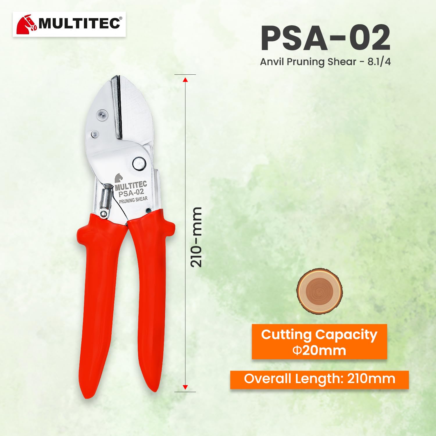 Anvil Pruning Shear Orange -PSA 02_3