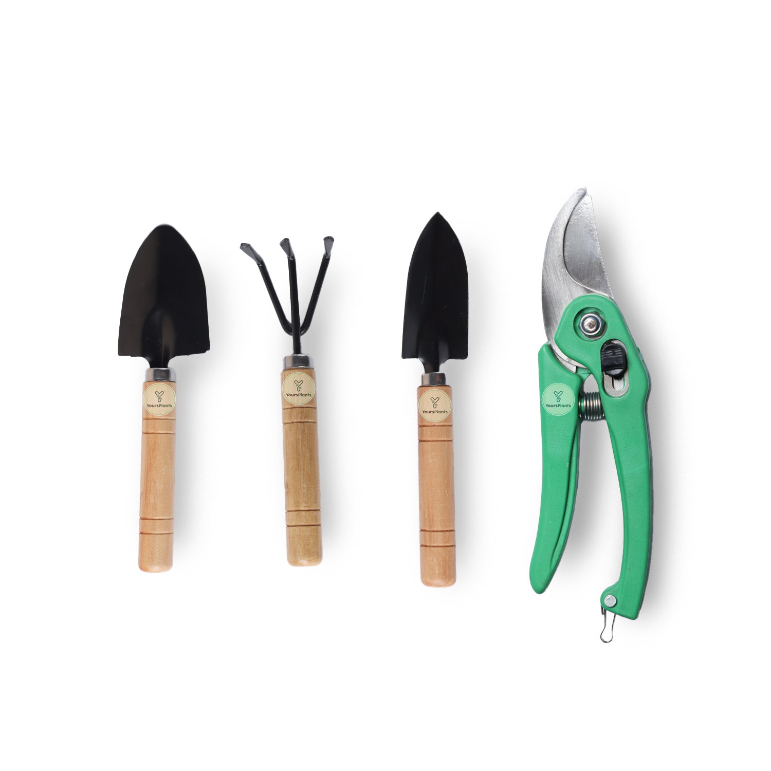 Wooden Garden Tool Kit 3 Pieces--Shovel, Cultivator, Weeder _0