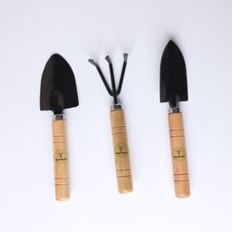 Wooden Garden Tool Kit 3 Pieces--Shovel, Cultivator, Weeder 