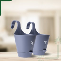 Railing Hook,Self-Watering Pot-Pack of 2 | Grey