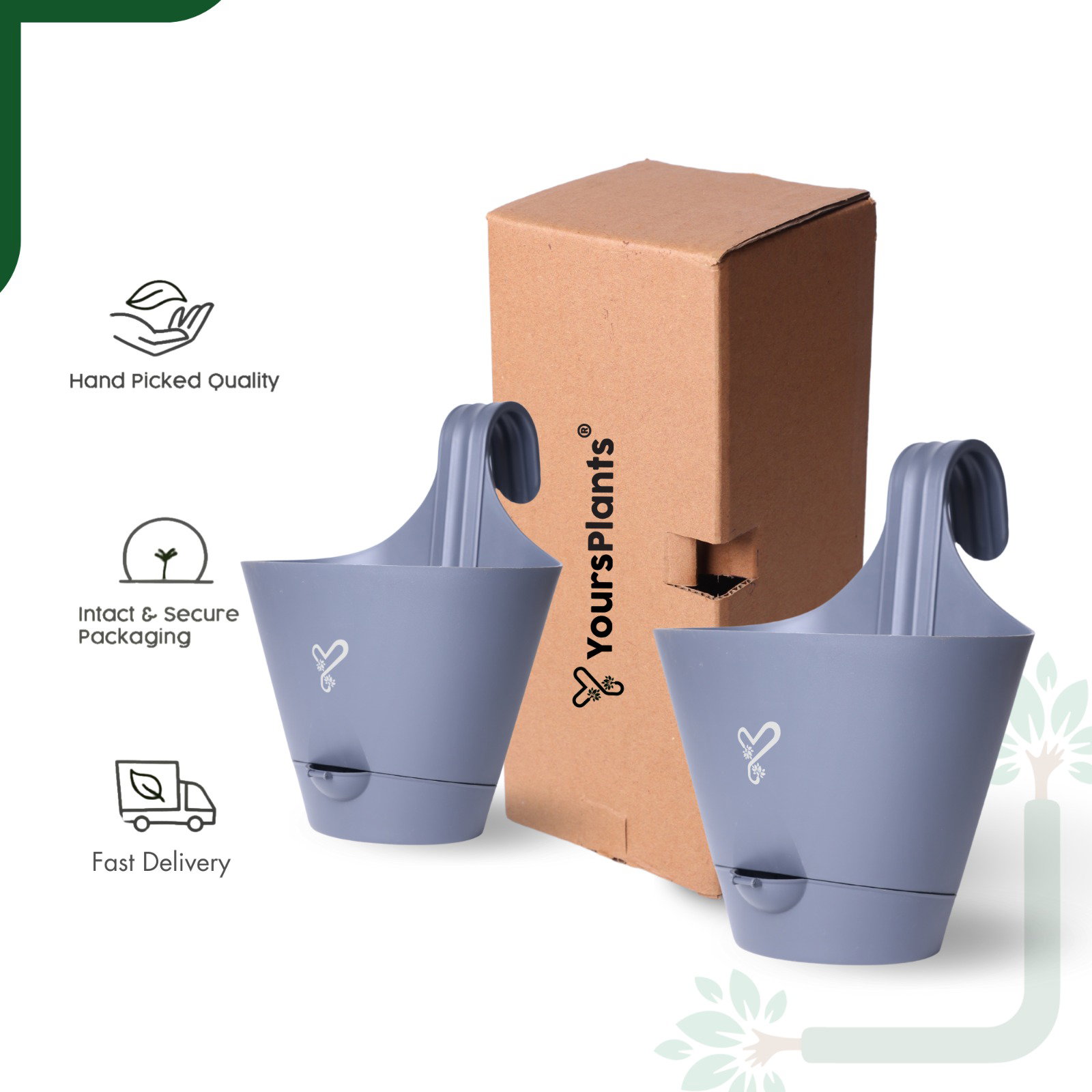 Railing Hook,Self-Watering Pot-Pack of 2 | Grey_4