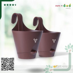 Railing Hook,Self-Watering Pot-Pack of 2 | Coffee