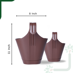 Railing Hook,Self-Watering Pot-Pack of 2 | Coffee