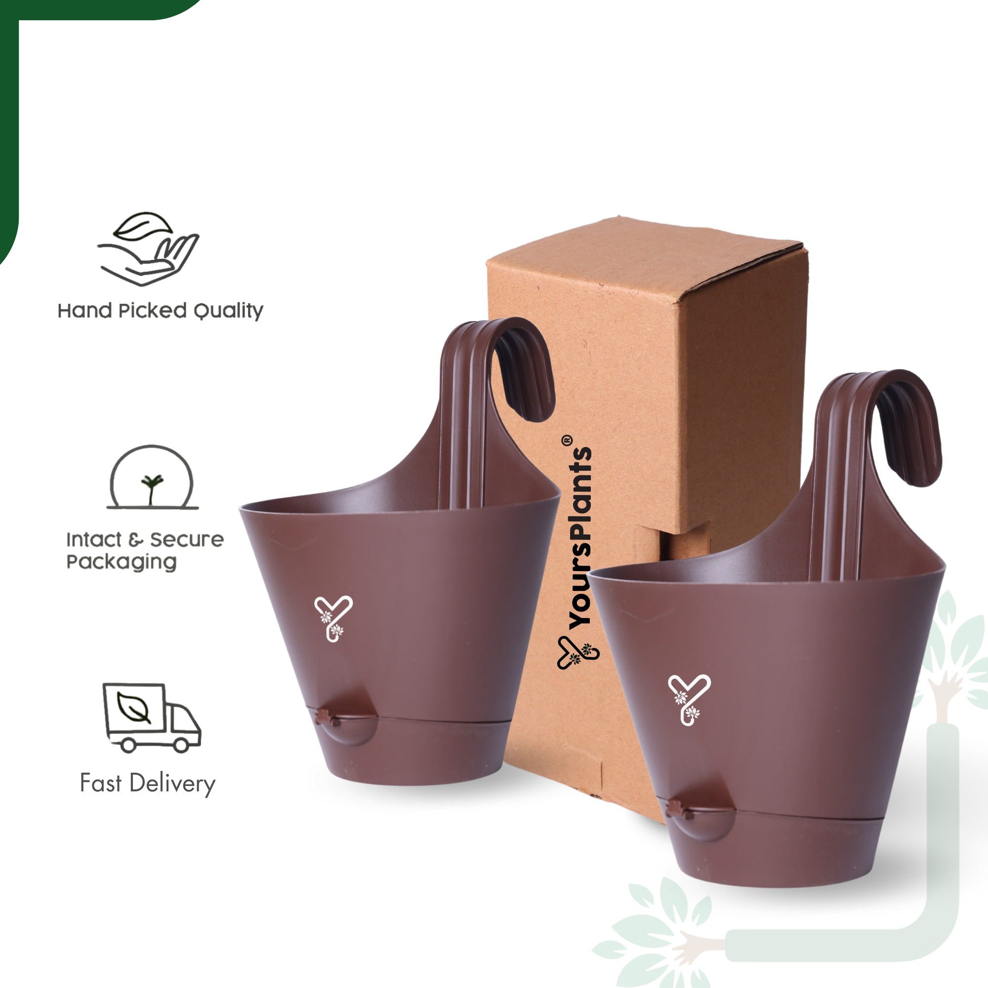 Railing Hook,Self-Watering Pot-Pack of 2 | Coffee_4