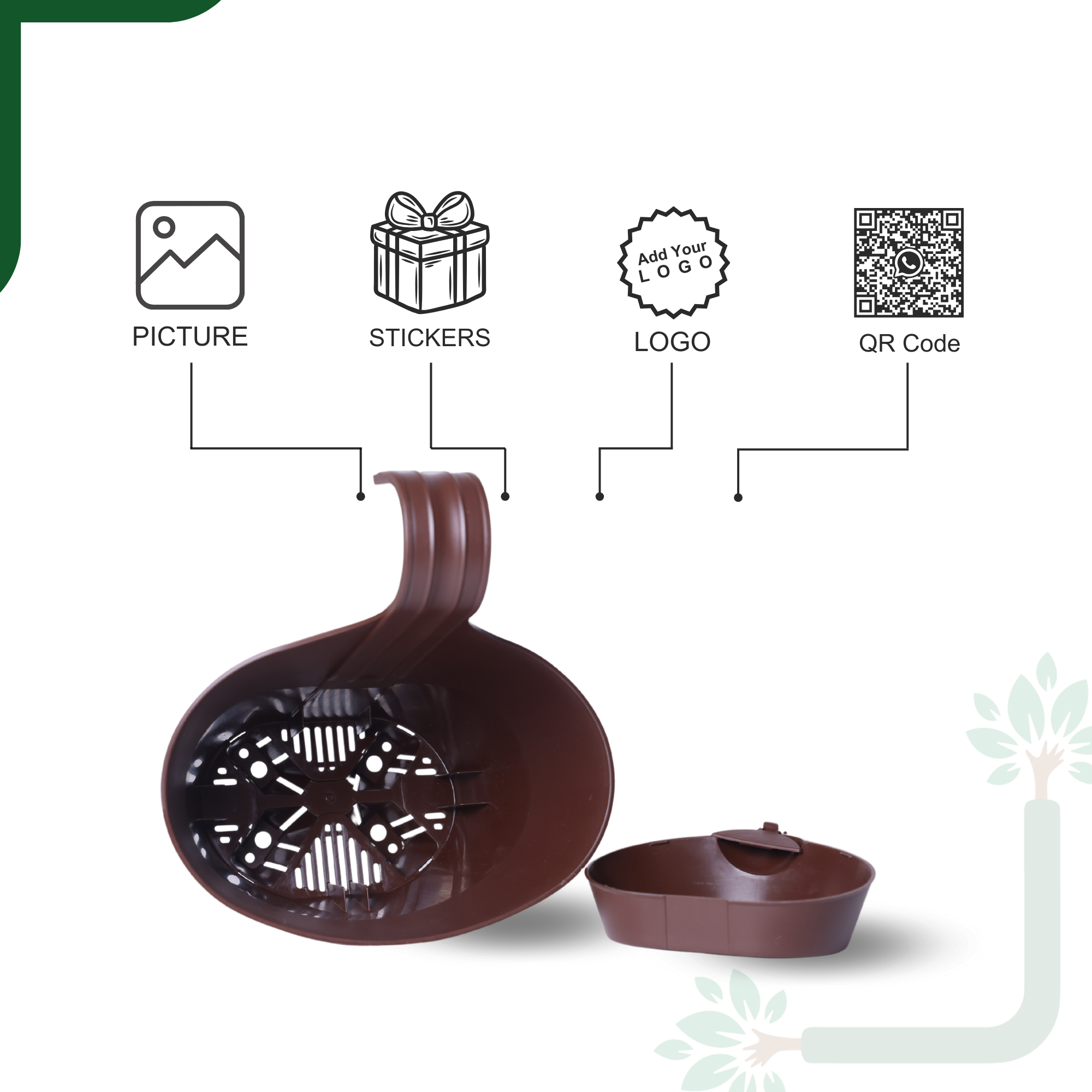Railing Hook,Self-Watering Pot-Pack of 2 | Coffee_3
