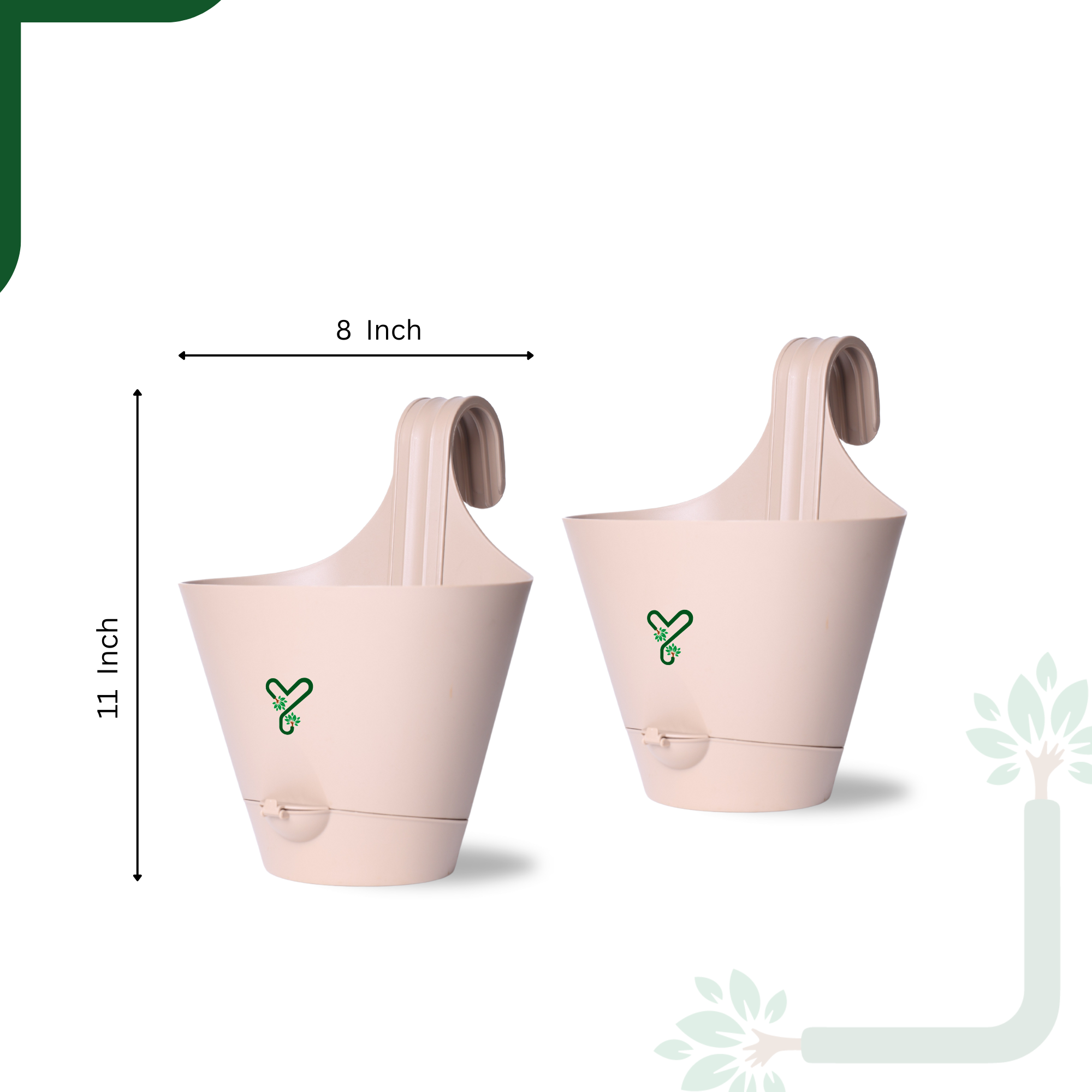 Railing Hook,Self-Watering Pot-Pack of 2 | Rock Brown _1
