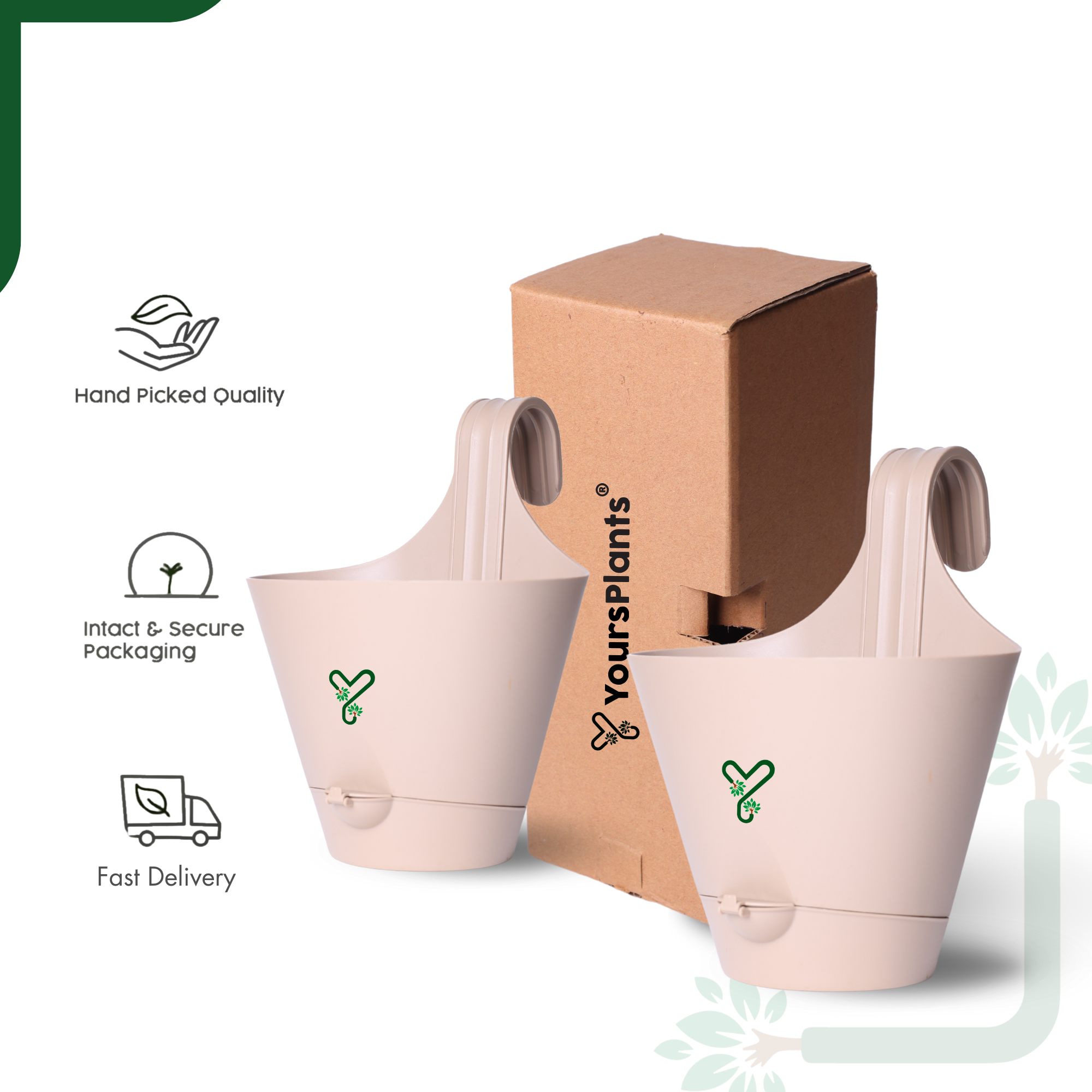 Railing Hook,Self-Watering Pot-Pack of 2 | Rock Brown _4