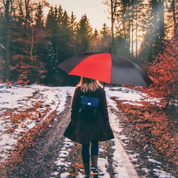 Classic Pop Up 2 Tone Umbrella - Royal B