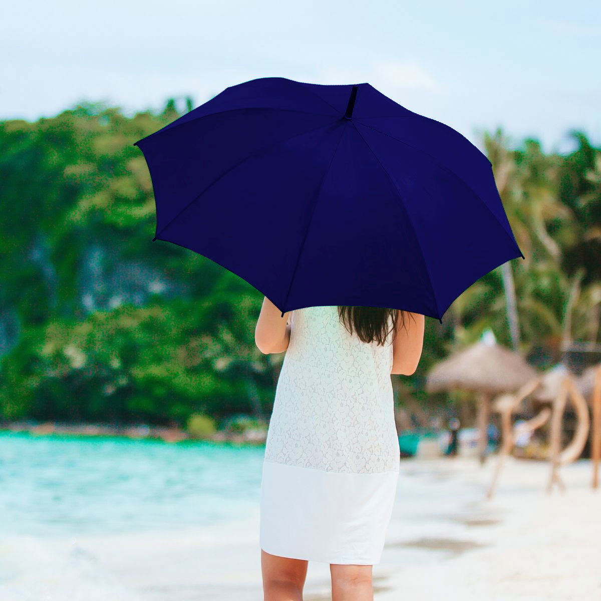 Compact Pop-up Umbrella - Royal Blue_2