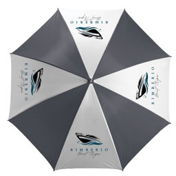 8 Panel Golf Umbrella - White & Burgandy
