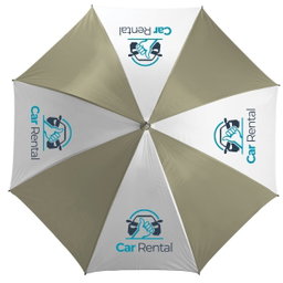 8 Panel Golf Umbrella - White & Burgandy