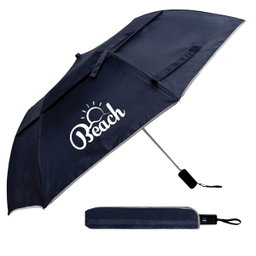 Reflective Piping Windproof Umbrella-Bk
